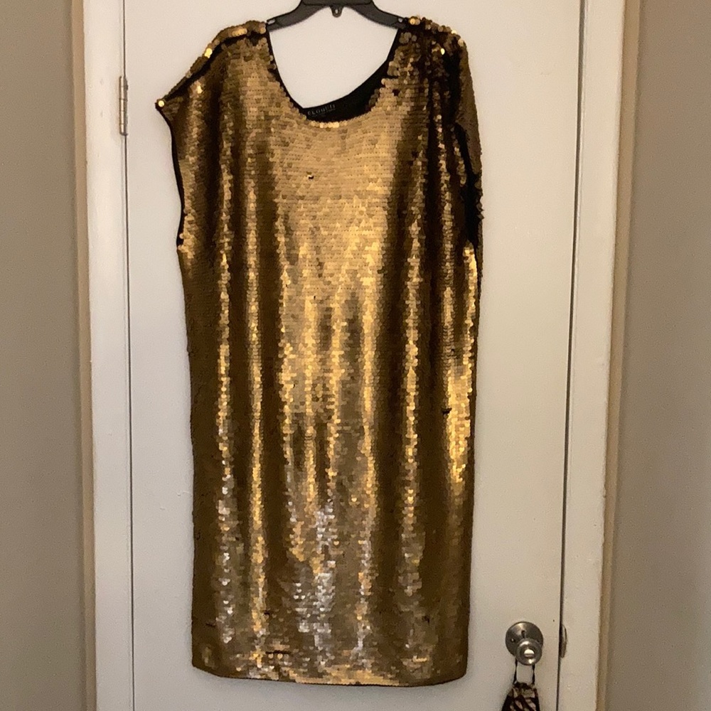 Eloquii size 18 gold sequin dress